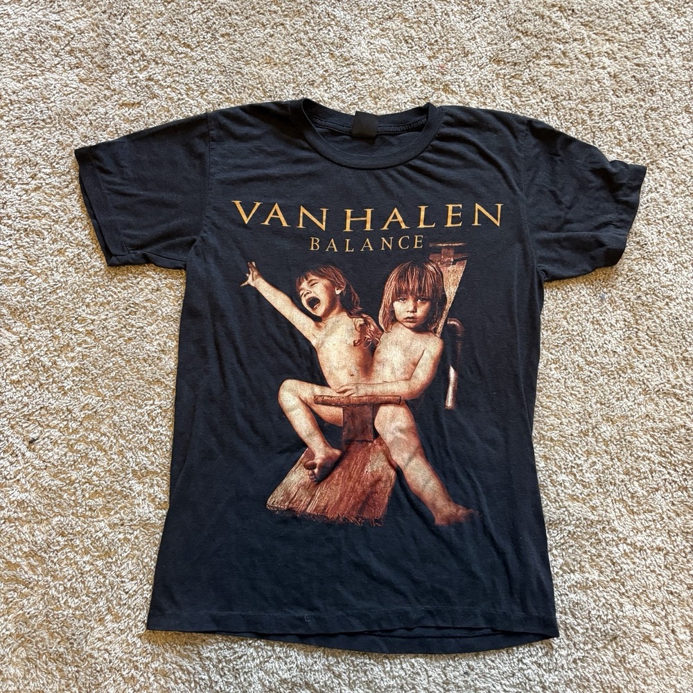 Vtg Van Halen T‎ Shirt 1995 Balance Tour Made in USA Black Small